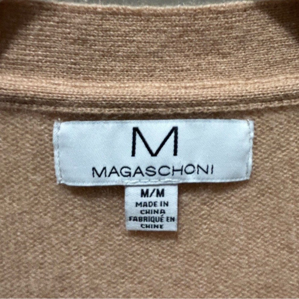Magaschoni Cashmere Tan Long Cardigan Sweater - Medium - Picture 6 of 11
